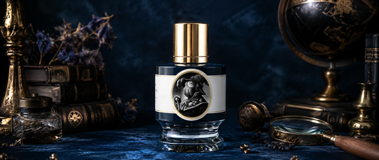 Flakon perfum Zoologist Squid na luksusowym tle.